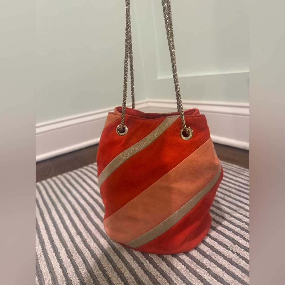 Sézane Hope Bucket Bag Bourse Suede Chain Shoulder Bag